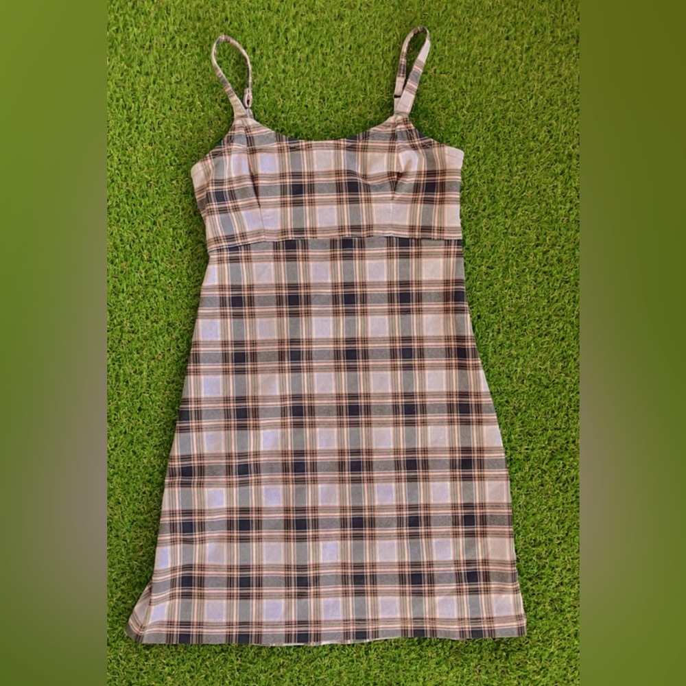 Hollister purple plaid dress